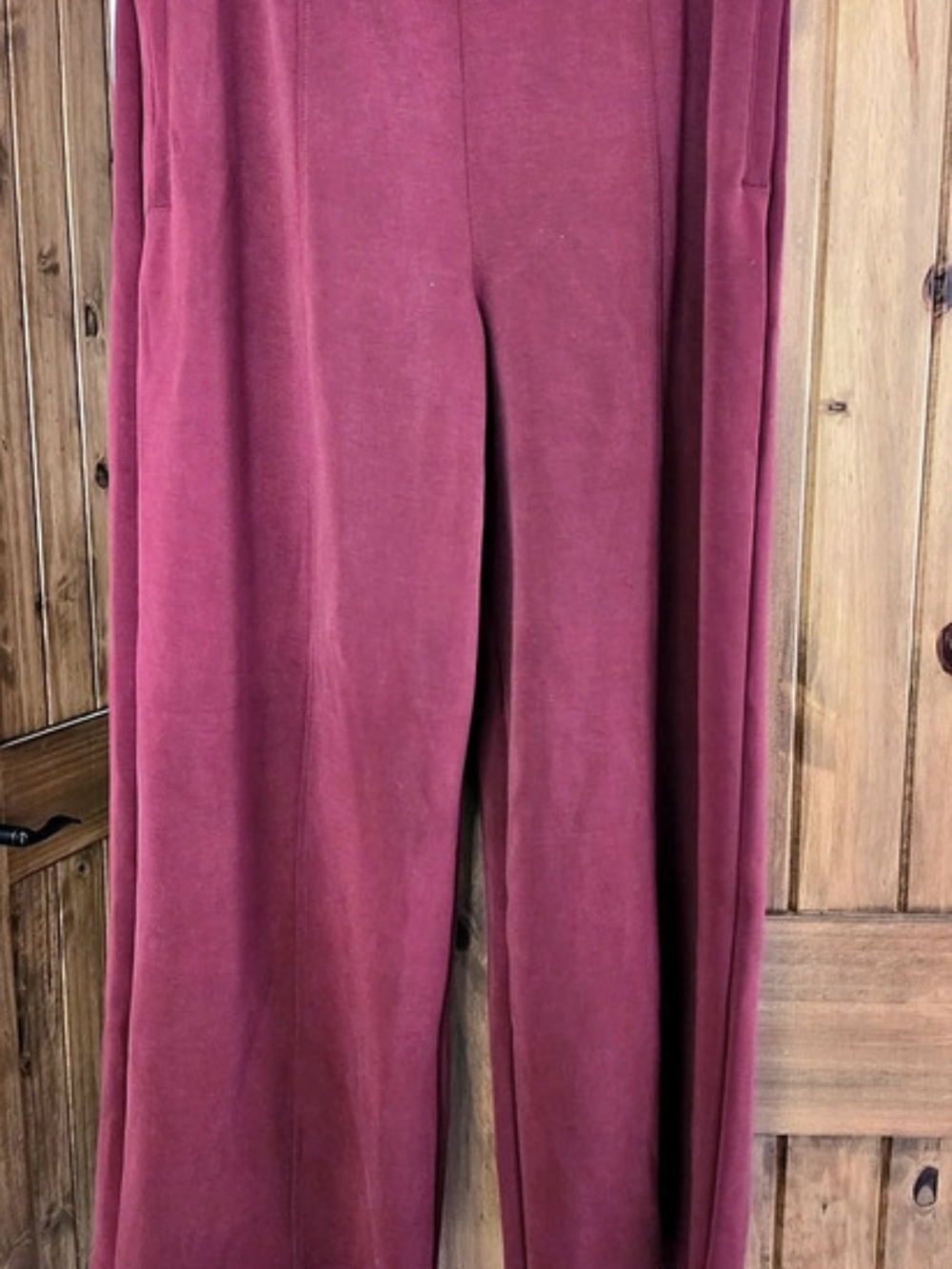 a new day Women's High-Rise Wide Leg Trousers Red Large